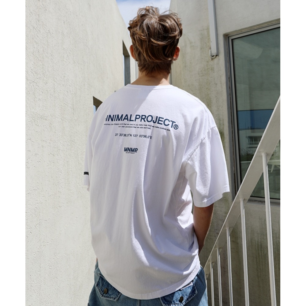 MINIMALPROJECT ピグメントシグネチャーオーバーフィット半袖Tシャツ MST124 [WHITE]