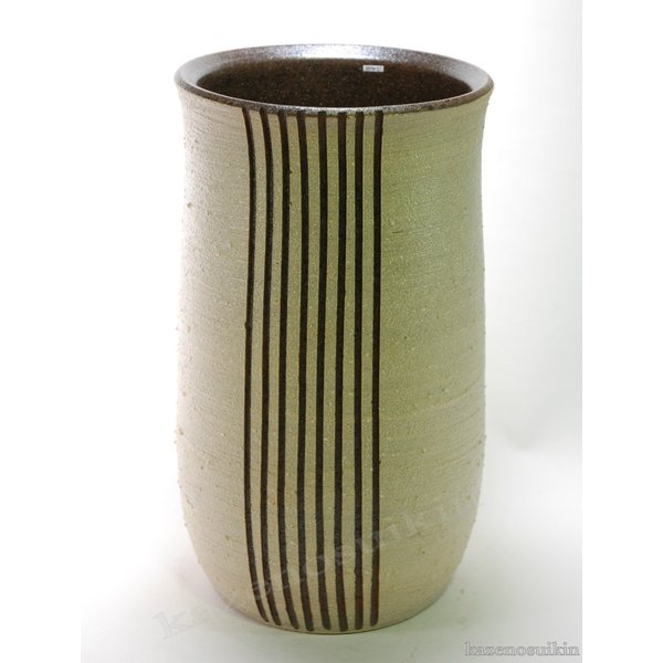 チョコライン傘立　（信楽焼き・陶器・傘立て・梅雨・雨・玄関・収納・B039-08）