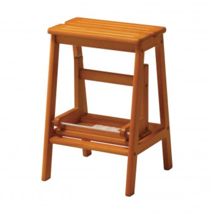 弘益(KOEKI) UTILITY 木製ステップチェア2段 ブラウン STC2BR