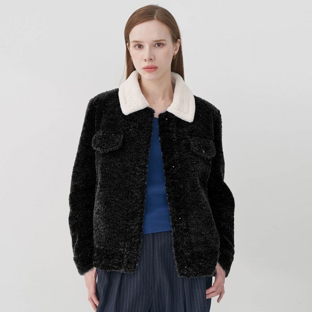 (ミステリアス) カラーブークルショートジャケット_KSJK240818