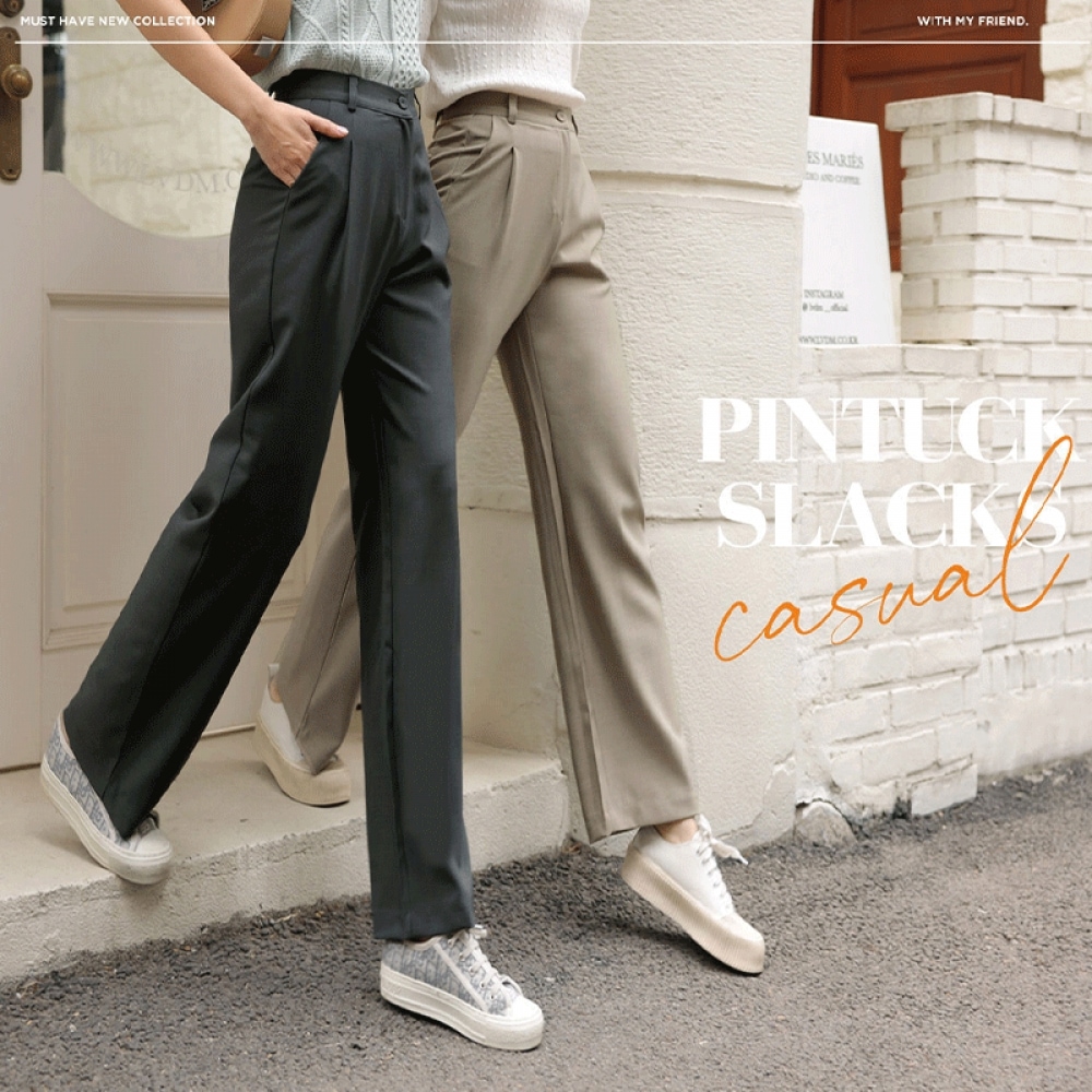 安心して着用できるクリック&ファニーの高級ワイドスラックス【SMLXLサイズ】