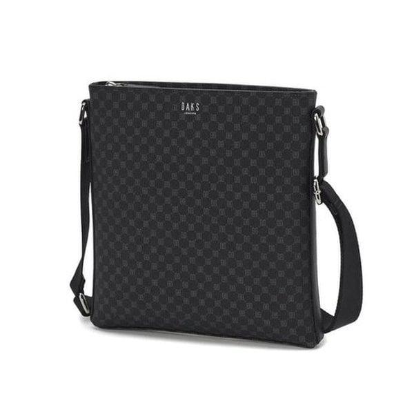 DBBA2F470BK [LOUIS BRIDGE] ブラックロゴパターンレザー クロスバッグ