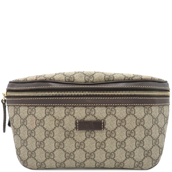 グッチ GUCCI ボディバッグ GG ウエストバッグ GGスプリームキャンバス ベージュ×ブラウン ゴールド金具 茶 ダブルG 233269 【保存袋】【中古】