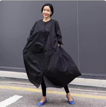 フレアワンピース シャツワンピース ワンピドレス ロング ロング丈 袖あり 長袖 ノーカラー フレア Aライン ブラウス 体型カバー 前開き かわいい 大人可愛い シンプル カジュアル 大人 おしゃれ