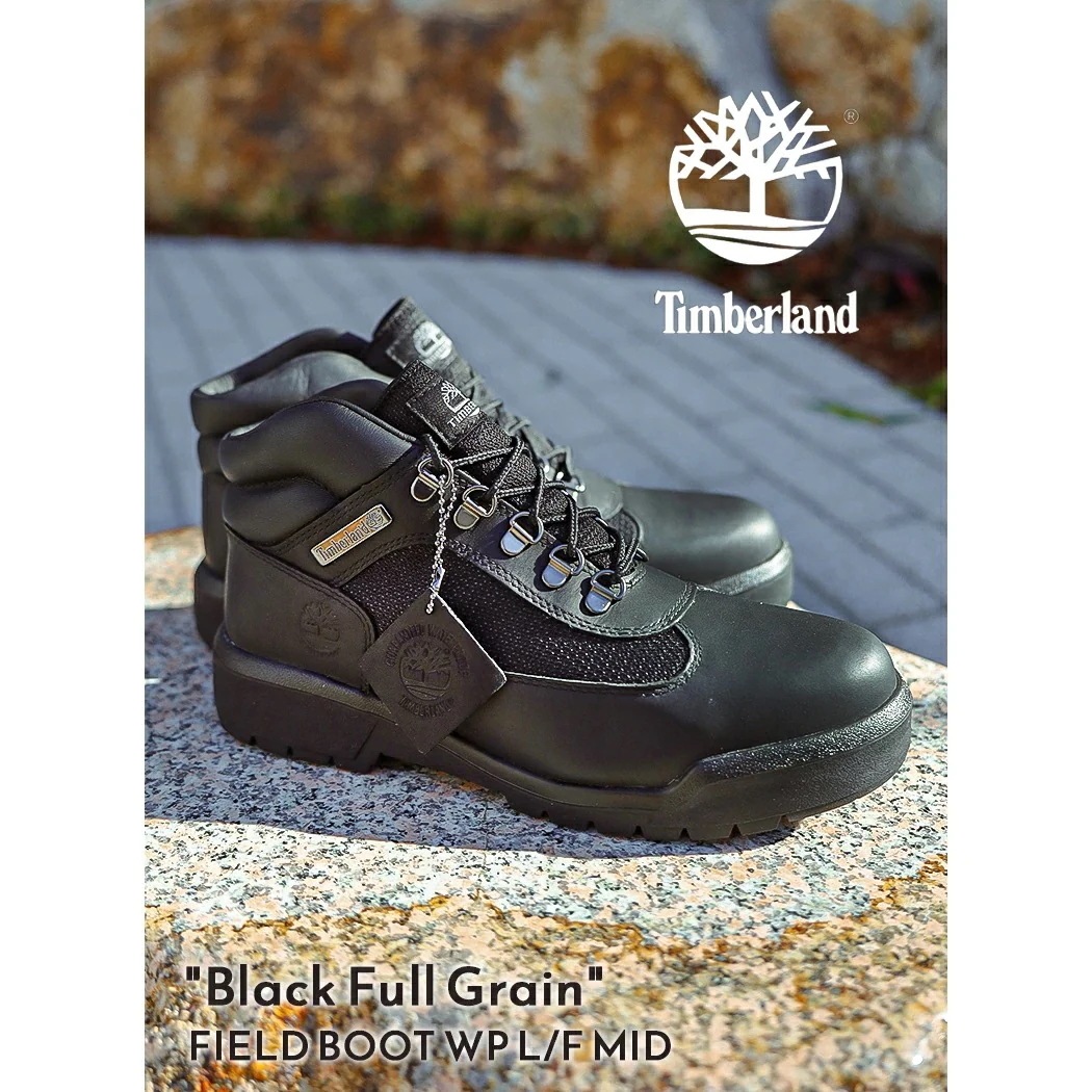 Timberland FIELD BOOT WP L/F MID "Black Full Grain" ティンバーランド フィールドブー