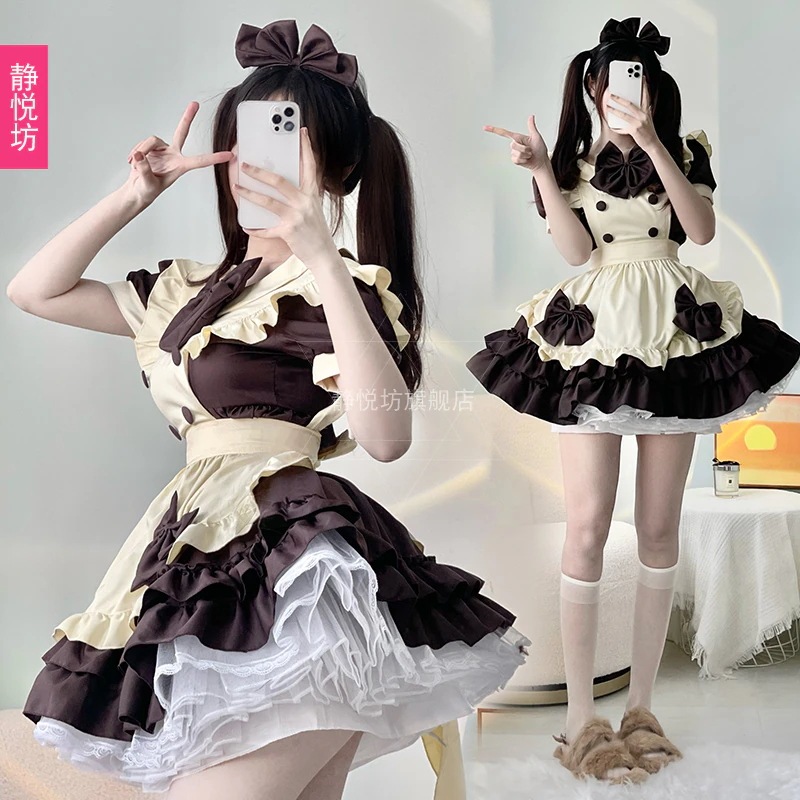 日本製ソフトガールコーヒーメイドスーツドレスコスプレ二次元女装ボスロリメイド制服