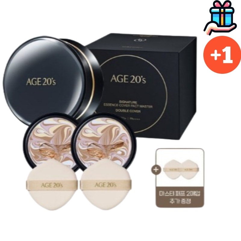 [韓国人気1+1] シグネチャー エッセンス カバー ファクトマスター ダブルカバー(ケース1+リフィル2) クッションファンデーション ファンデ 光彩 72時間持続 カバー力 韓国コスメ クッション