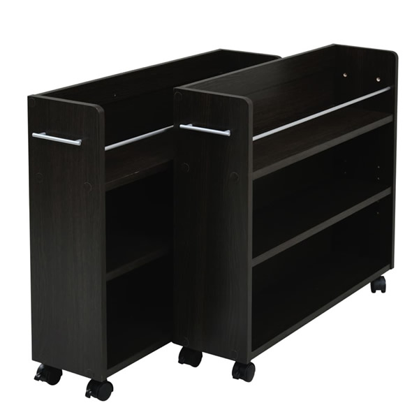 JKプラン 押入れ 収納 ラック 2個セット （1個あたり）幅19.5 奥行78.5 高さ65.5 SGT-0130-DB ダークブラウン