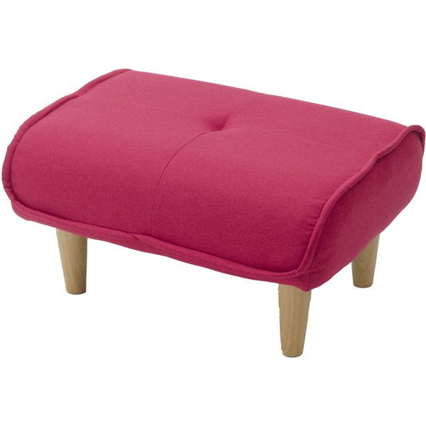 CELLUTANE オットマン ダリアンローズピンク 日本製 スツール 座面ポケットコイル 一人掛け A281p-632RED メーカー直送
