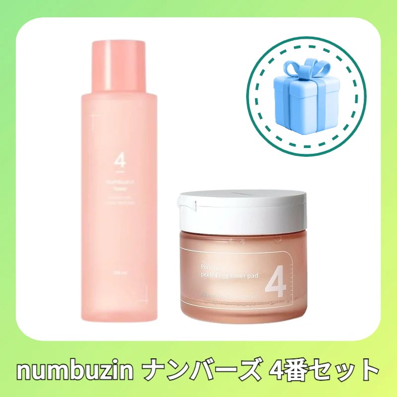 4番 ぴたっとメイクブースティングトナー, 200ml + 4番 毛穴ゼロたまご肌トナーパッド, 70枚