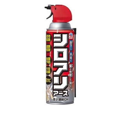 他サイト： アース製薬 シロアリアース 450mL　駆除剤 殺虫剤 殺虫スプレー 速攻駆除 侵入防止 食害予防 巣 床下 木材 エアゾール プロ仕様の商品画像
