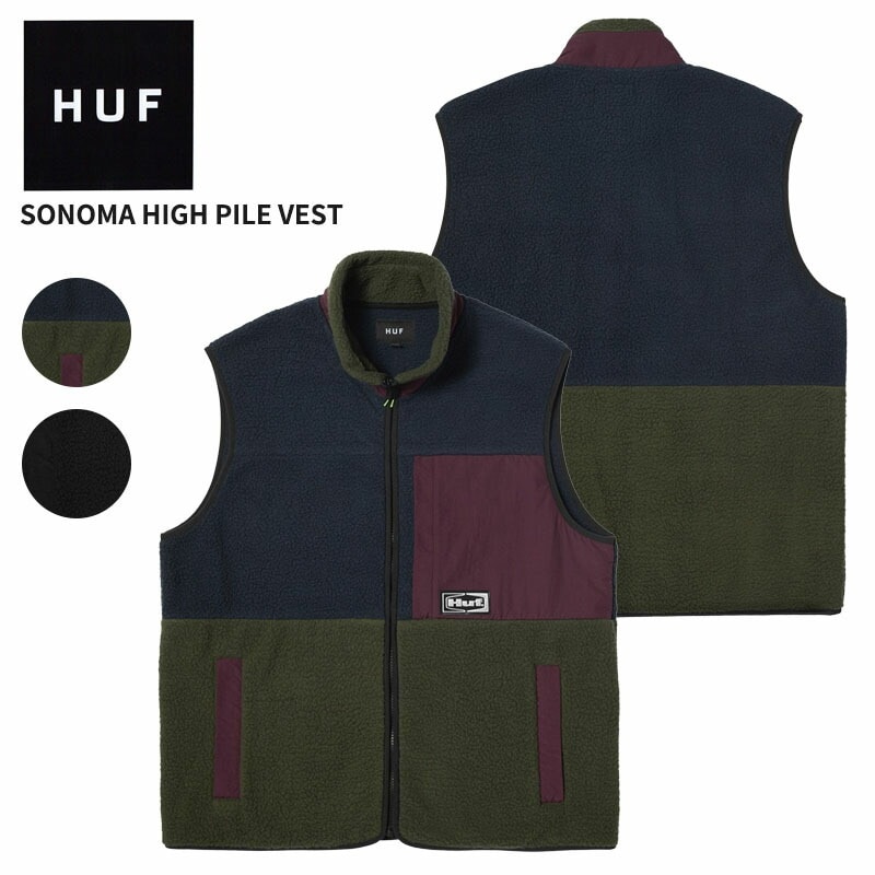 ハフ ボア ベスト HUF SONOMA HIGH PILE VEST フリース アウター 秋冬 jk00444