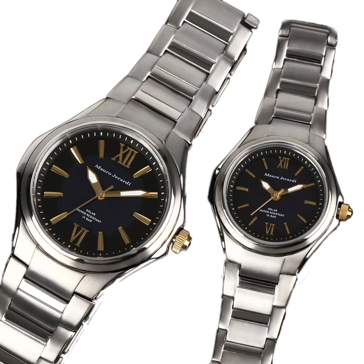 マウロジェラルディ 腕時計 ペア ペアウォッチ Mauro Jerardi チタン ソーラー MJ0