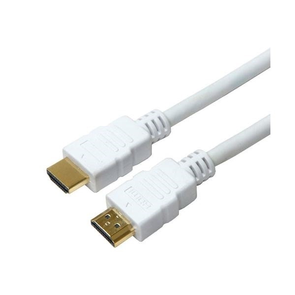 （まとめ）HORIC HDMIケーブル 3m ホワイト 樹脂モールドタイプ HDM30-006WH5セット