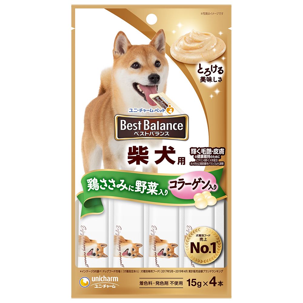 （まとめ買い）ベストバランスおやつ 柴犬用ささみ/緑黄色野菜入り 15gx4本 犬用おやつ [x24]