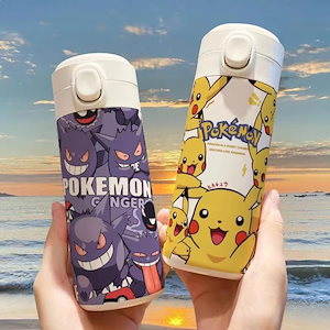 新作 ポケットモンスターピカチュウススステンレス保温カップ420ml 保温保冷 水筒 二重断熱構造 直飲みごろ長持ち真空断熱水筒