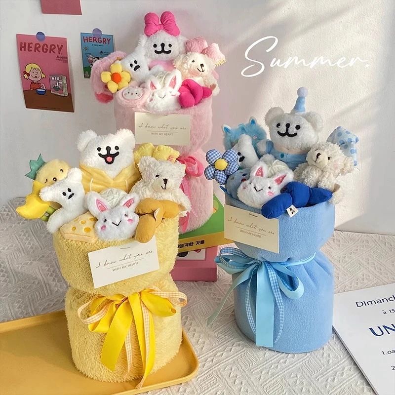 バラのニットブーケ卒業シーズン520母の日花束親友の誕生日プレゼント手作り花完成品