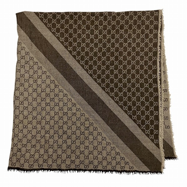 グッチ 281942 36704 9564 GG柄 ストール レディース【中古】