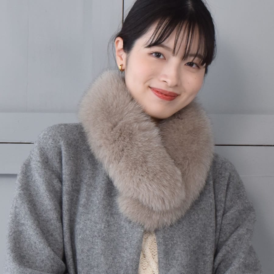 日本製 SAGA フォックス ファーマフラークリップ付（FF4010)プレゼント クリスマス