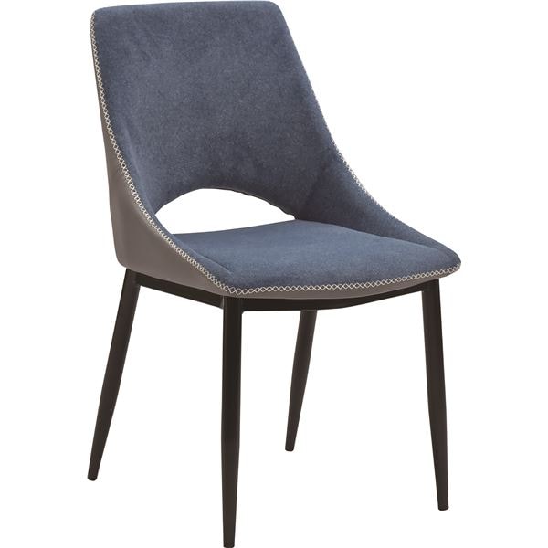 ダイニングチェア パーソナルチェア 約幅46cm 2脚組 ブルー ファブリック スチール製 脚付き 組立品 リビング ダイニング 18,220円