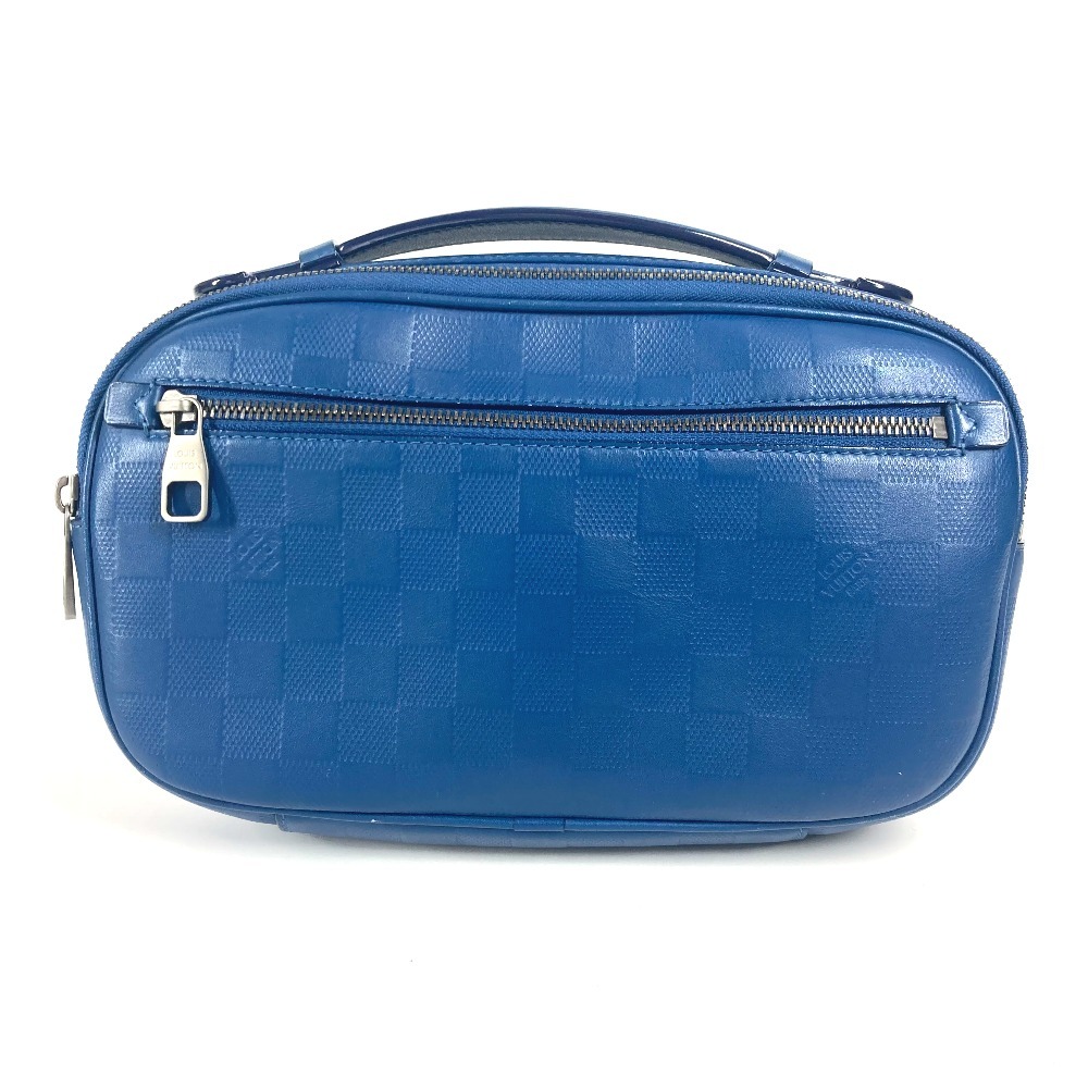 ボディバッグ N41354 アンブレール ダミエアンフィニ カバン ショルダーバッグ クロス ダミエアンフィニレザー ブルー