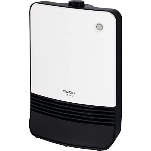 [山善] ヒーター セラミックヒーター セラミックファンヒーター 人感センサー搭載 ハイパワー 1200W 最大8畳 省エネ 暖房出力2段階切替 ホワイト DSF-TK12(W)