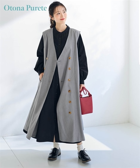 ジャンパー・ブルゾン 大きいサイズ Aラインジレ Otona Purete