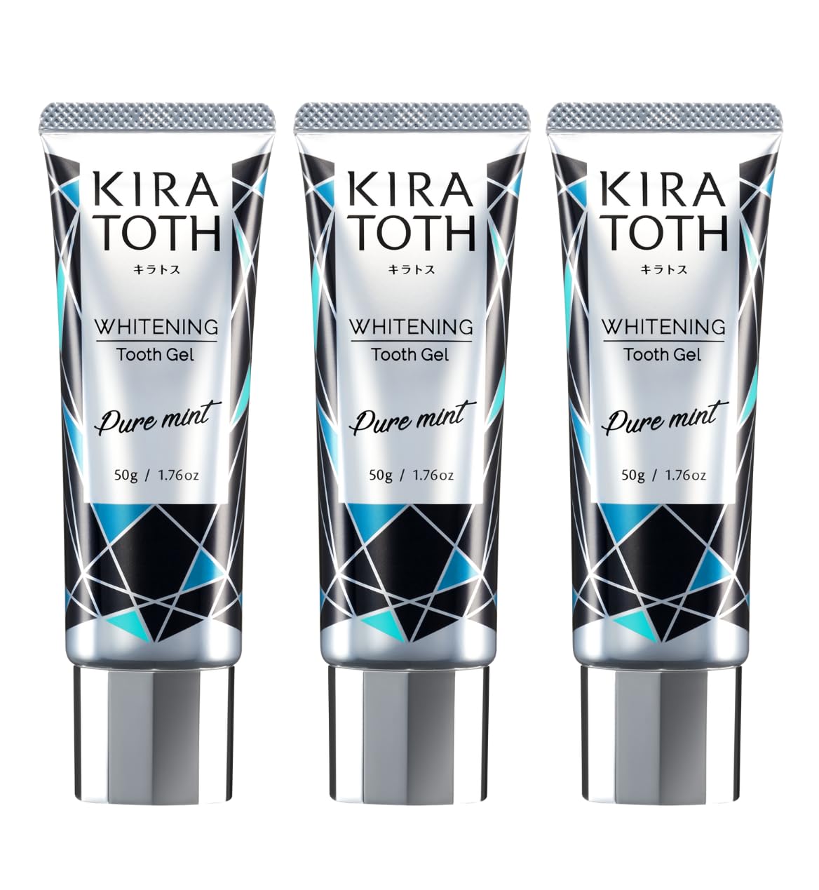 キラトス（KIRATOTH ）酵素炭配合 ホワイトニング歯磨き粉 口臭ケア W美白コート 日本製 (3本)