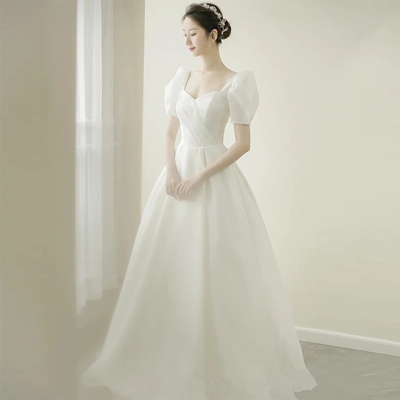 パーティードレス2024 新作 感 気質 ワンピース 花嫁ロングドレス 結婚式ワンピース 結婚式 ドレス ウェディングドレス 白 ロングドレス 韓国ファッション36 8,963円