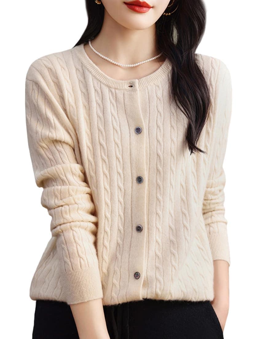 カーディガン レディース 秋 ニット セーター 無地 長袖 オフィス きれいめ 大きいサイズ 5,071円