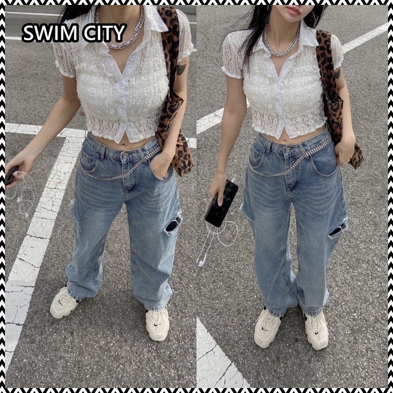 SWIMCITY Forever young lace shirt 5,602円