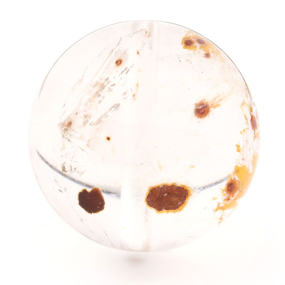 「1点もの 現品」 1粒売り 天然 オーラクォーツ ブラジル産 16mm パワーストーン バラ売り 天然石 パワーストーン ばら売り ビーズ 穴あき 1玉売り アクセサリー パ zz000120-zh