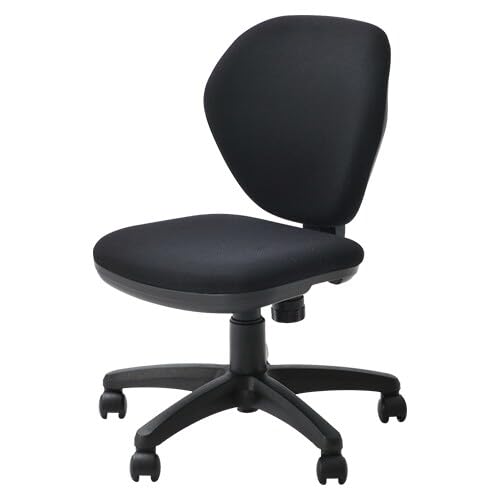 オフィスコム オフィスチェア デスクチェア コンパクト ひじ無し ブラック ワークスチェア WORKS-CHAIR-BK