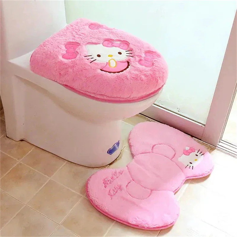 【20点セット】【急速出荷】漫画ハローキティキティキティぬいぐるみ便器マットティッシュ掛け便器カバー便座便座カバー トイレ用品