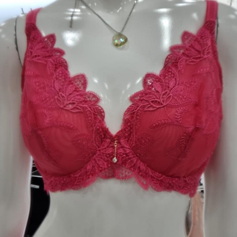 クチュールパッチ刺繍レース一枚ブラ