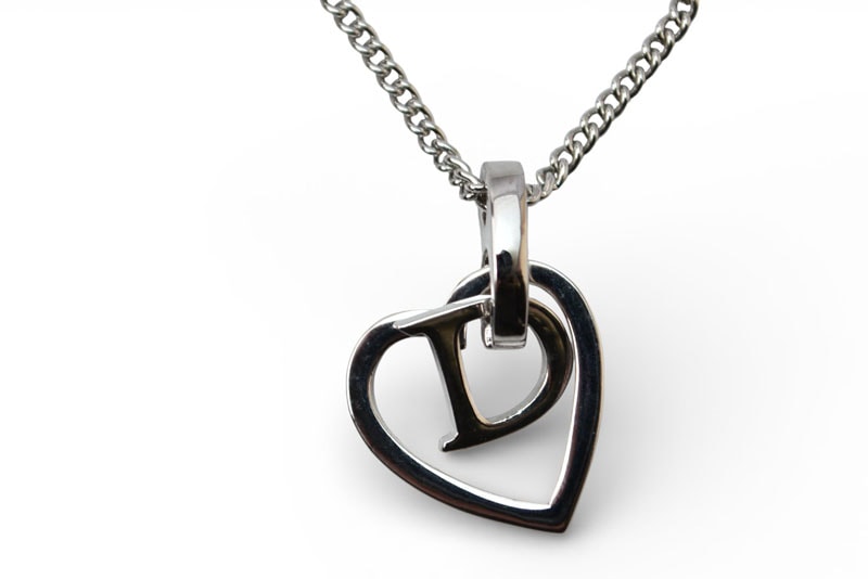 クリスチャンディオール ネックレス Christian Dior Dモチーフ/ハート シルバー【中古】