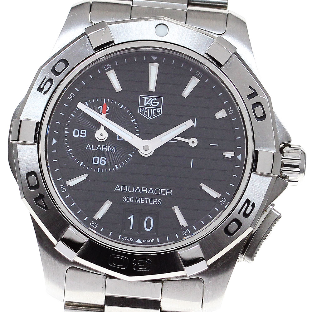 タグホイヤー TAG HEUER WAP111Z.BA0831 アクアレーサー グランドデイト アラーム クォーツ メンズ 箱保証書付き_829849【中古】