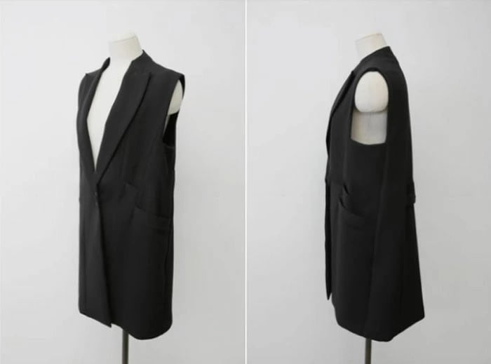 ジレ ベスト レディース 春 秋 ベスト レディース 前開き テーラードベスト トップス ロング丈 ジレ ノースリーブ 羽織り オフィス 重ね着 通勤 OL バックベルト付き 高級感 上品 無地 ロン