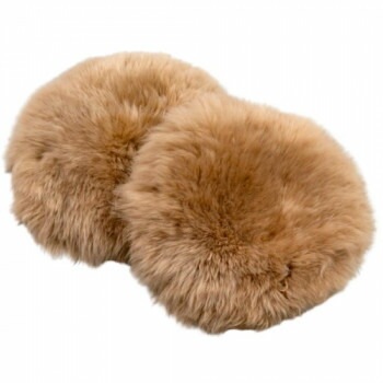 ムートン 長毛丸クッション 2枚組 ベージュ JK1903BE2P