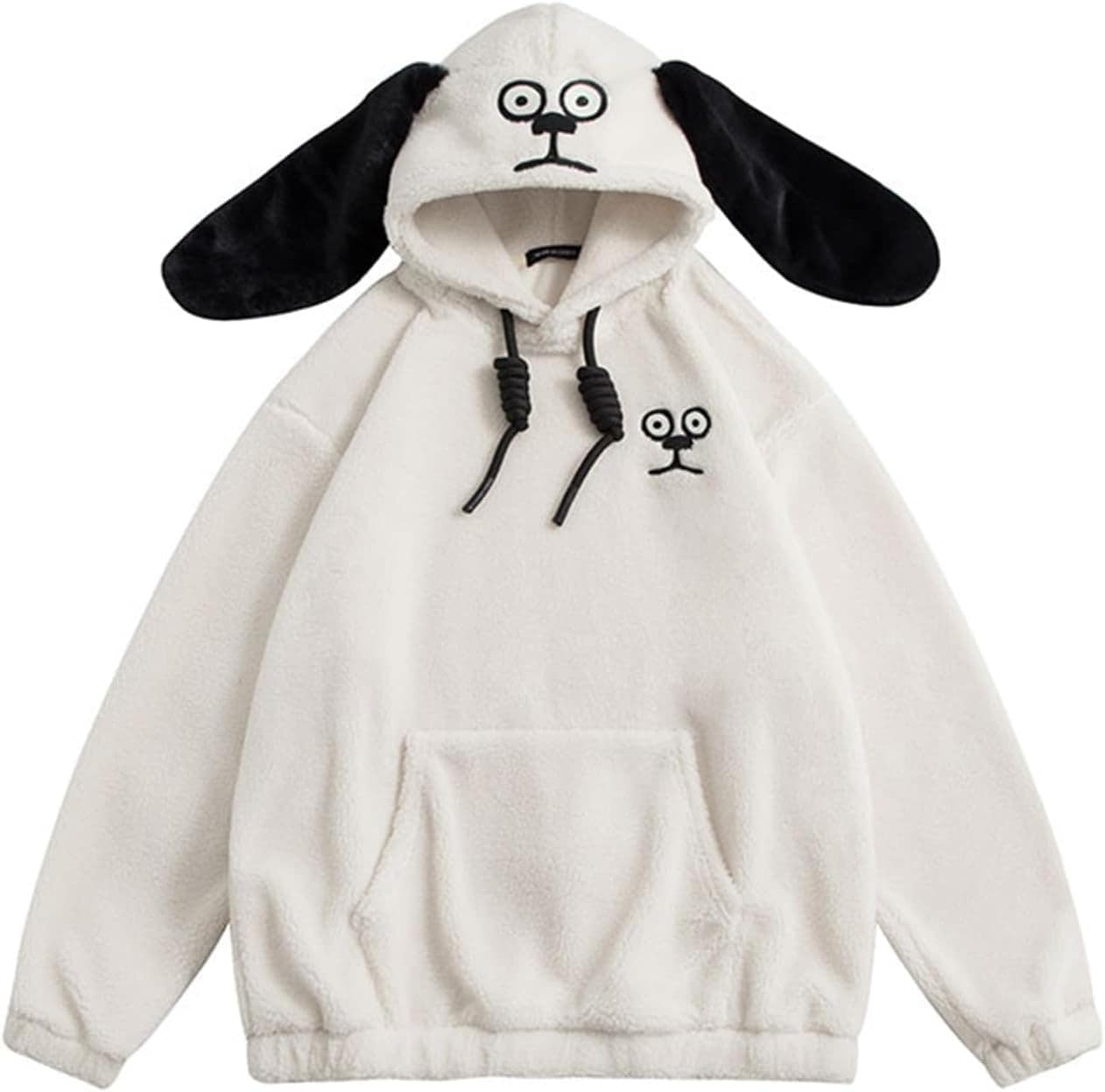 パーカー 犬 フード付 フリース 厚手 男女兼用 可愛い カップル メンズ 春秋 プルオーバー 長袖 トップス ストリート系 気持ちいい 可愛い スウェット オーバーサイズ 通学 運動 アウトドア 贈