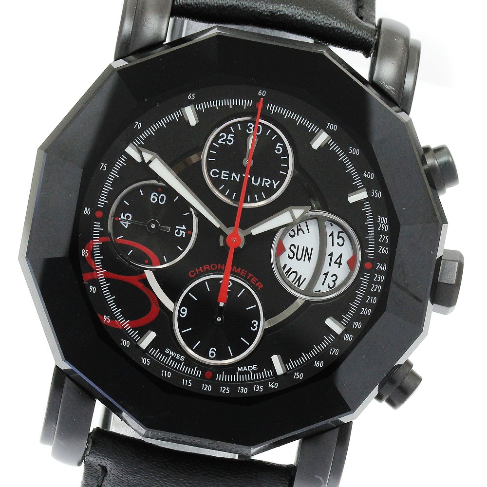 センチュリー CENTURY 606.4.D.50D.19.15D.CY1 プライムタイム エゴス クロノグラフ デイデイト 自動巻き メンズ 良品 保証書付き_919531【中古】