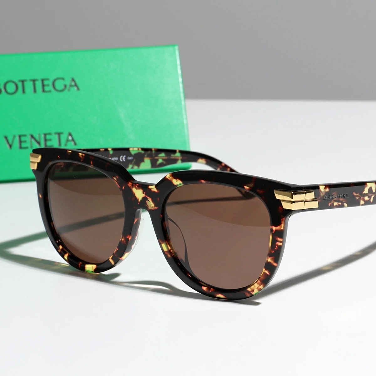 BOTTEGA VENETA ボッテガヴェネタ サングラス BV1104SA レディース ウェリントン型 フルリム アジアンフィット ロゴ アイウェア UVカット 002