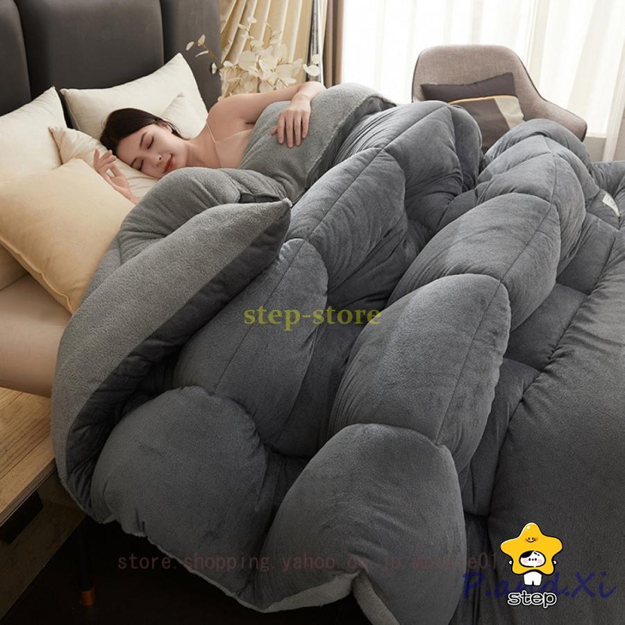 【特価提供】あったか 掛け布団 冬用 ふわふわ 暖かい 厚手 蓄熱保温 防寒 両面使える 静電気防止 接触温感 温かい フランネル ピーチスキン 雲に包まれる