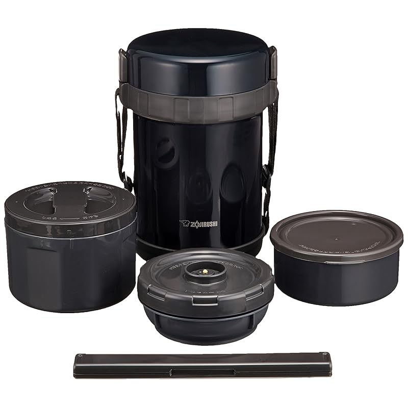 【即納】象印 ( ZOJIRUSHI ) 保温弁当箱 ステンレスランチジャー ネイビーブラックお茶わん約3杯分 SL-GG18-BD 7,411円