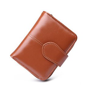 国境を越えた新しい短い財布の女性油蝋皮レトロな小銭入れはコインバッグの学生の小銭