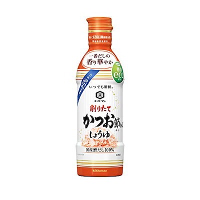 他サイト： キッコーマン いつでも新鮮 削りたて鰹節香るしょうゆ 450ml3本の商品画像