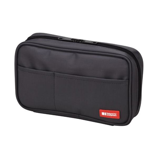 (まとめ) リヒトラブ ペンケース（ブックタイプ）黒 A-7551-24 1個 (×10セット)