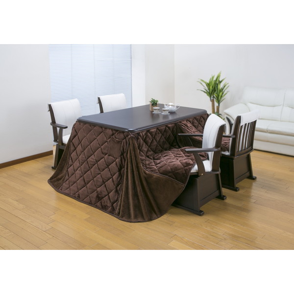 こたつ セット ダイニング こたつフルセット 13580 テーブル＋布団＋チェア4脚 03981 ブラウン メーカー直送