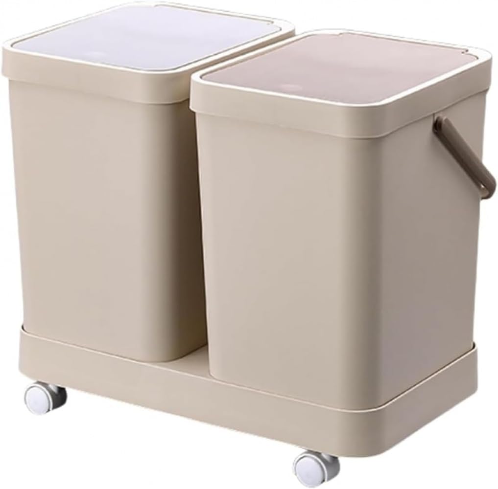 ゴミ箱 分別 ふた付き ダストボックス スリム キャスター付き おしゃれ 3分別 密閉 防臭 キッチン 大容量 袋見えない 取り外し可能 縦型 ワゴン プラスチック 3連 ふた付き 垃圾桶 自宅 リ