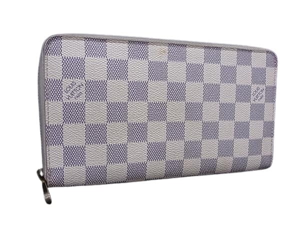 財布 ダミエアズール ジッピーオーガナイザー N60012 アズール PVC レザー ユニセックス ラウンドファスナー 長財布【本物保証】